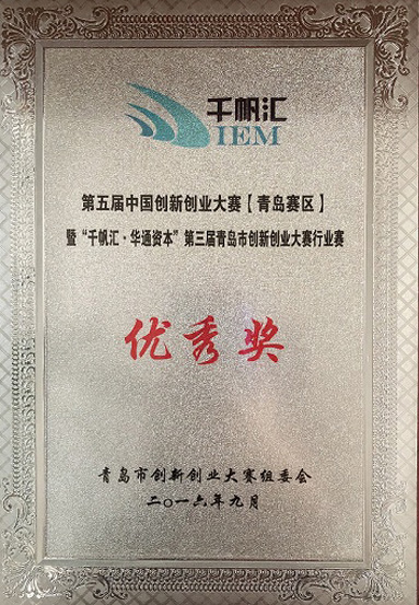 青岛市创新创业大赛优秀奖